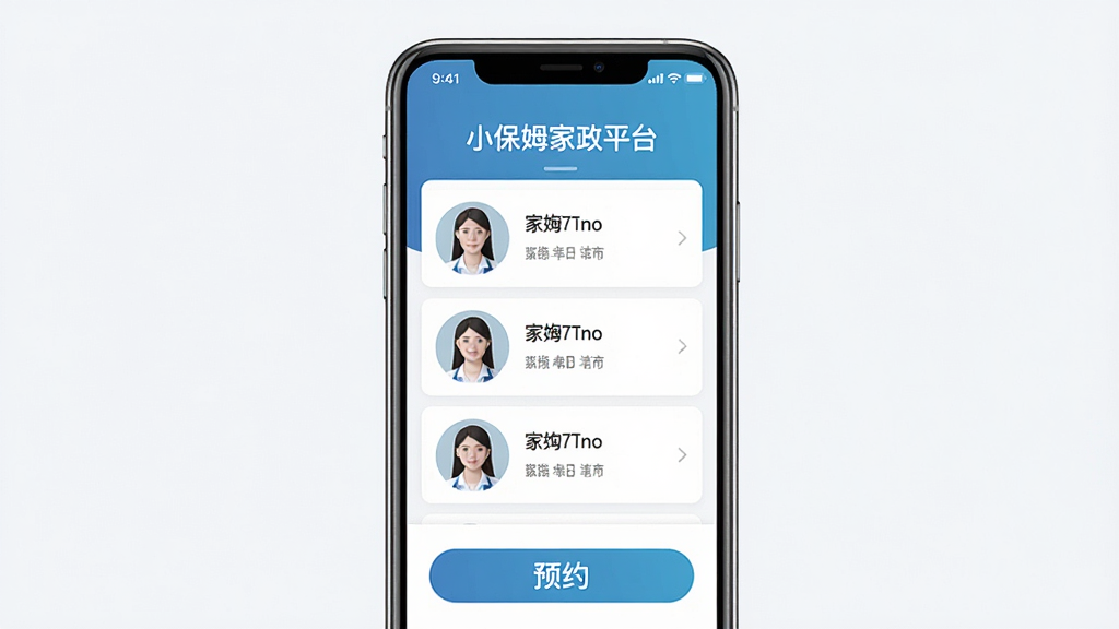 �ֻ���ĻչʾС��ķ����ƽ̨ԤԼ���棬����Ϊһ�������ֻ������־��У��Ű��࣬����ִ���ƽ����ϸ�ڰ���������Աͷ���б���ԤԼ��ť��������������ʾ��С��ķ����ƽ̨�������ʸ��壬�ɾ����޶���Ԫ��
