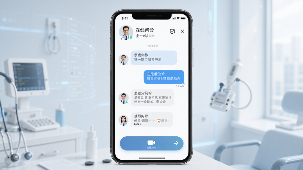 ȫһe��ҽ������������չʾ������Ϊ�ֻ���Ļ����ʾ�����������촰�ڣ�����Ϊ���з����ֻ��������Ű��࣬���Ϊ�ִ�ҽ�ƿƼ��У�ϸ�ڰ���ҽ��ͷ�񡢻�����Ϣ���ݺ���Ƶ���ﰴť�����������ɾ��޶���Ԫ��