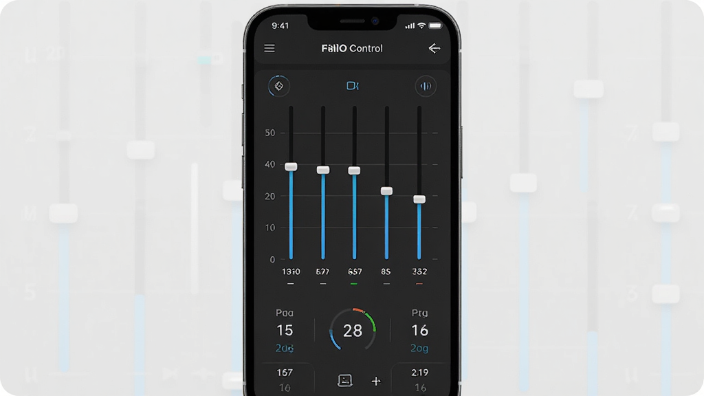 FiiO Control Ӧ�ý���չʾ������Ϊ�ֻ���Ļ��ʾ���������ڽ��棬���־��У��Ű��࣬���Ƽ��У�ϸ�ڰ������顢Ƶ����ֵ�������������ɾ����޶���Ԫ��