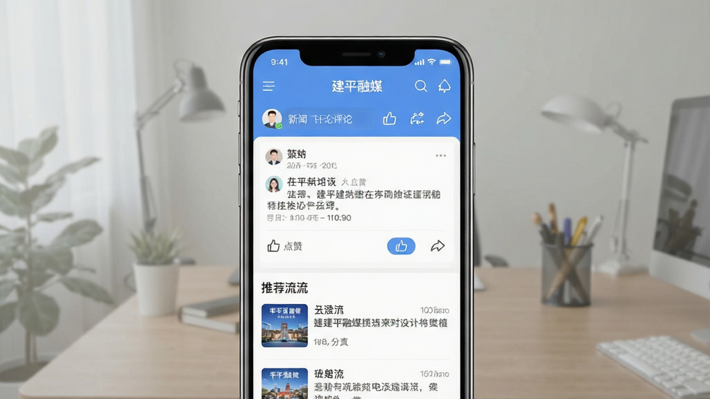 ��ƽ��ýapp��ɫ����չʾͼ����������Ϊ�ֻ�Ӧ�ý��棬չʾ�������������Ƽ������������½ṹ���Ű����룬������¼�Լ��ϸ�ڰ������ް�ť�ͷ���ͼ�꣬�����������ɾ����޶���Ԫ��