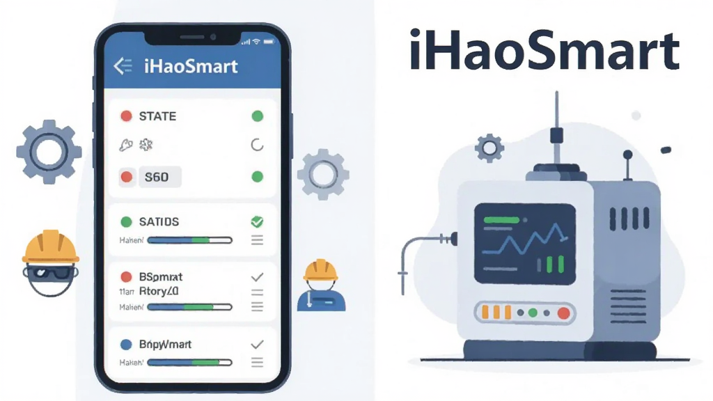 �����������ֻ���ĻչʾiHaoSmart���豸����б����Ա�Ư���ų��ֺ͹���ͼ�ꣻ����Ϊ���ҷ���������ֻ��Ҳ�����豸���Ű����룬�����С�iHaoSmart�����������Ϊ��ƽ������廭��ϸ�����豸״̬�ú���Բ�����֣����������������ʸɾ����޶���װ�Ρ�