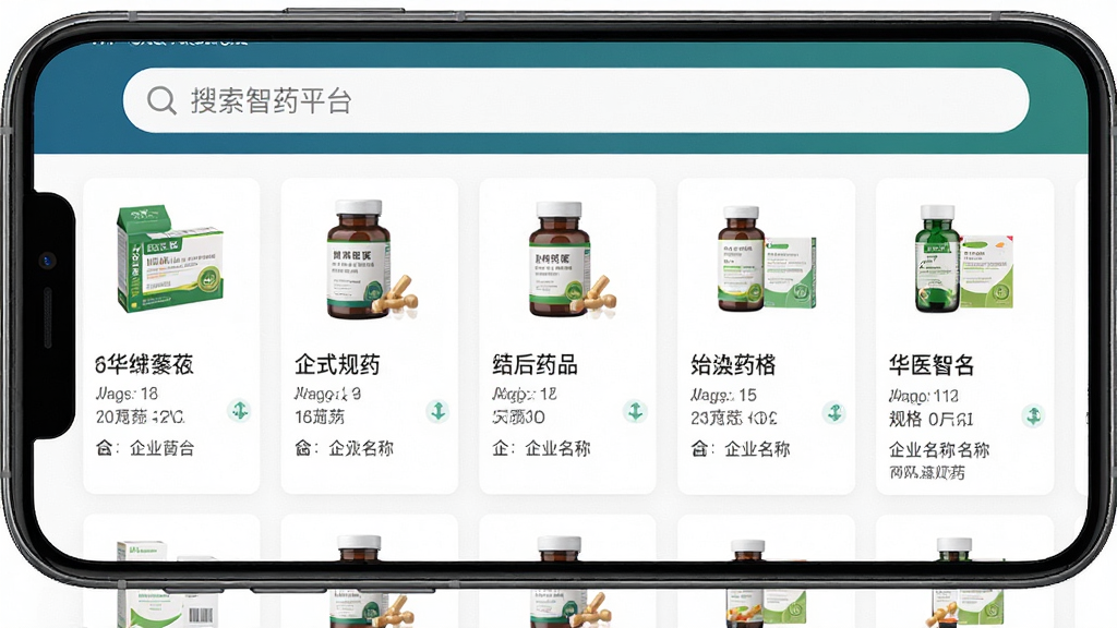 һ���ֻ�APP�����ͼ������Ϊ��ҽ��ҩƽ̨����Ʒ�б�ҳ�������������������������м�ΪҩƷ��Ƭʽ���У��Ű����룬����Լ����ϸ�ڰ���ҩƷͼƬ�����ơ������ҵ���ƣ����ʸ��壬�ɾ����޶���Ԫ��