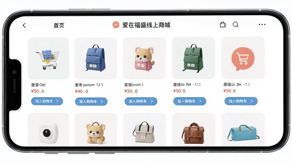 ���ڸ�ʢ�����̳�ҳ�棬����Ϊ�ֻ���Ļ��ʾ��Ʒ�����빺�ﳵͼ�꣬����Ϊ�ֻ������ͼ����Ű����룬���Ϊ����ǳɫϵ��ϸ�ڰ�����Ʒ����ͼ���۸��ǩ�����빺�ﳵ��ť�������������ɾ����޶���Ԫ��