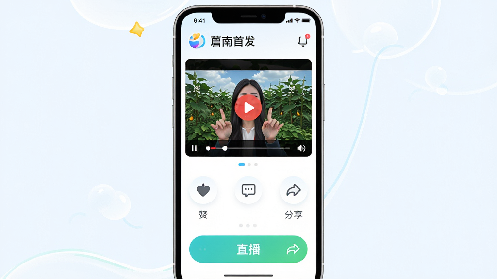 �����׷�APP����Ƶ��ֱ�����ܽ��棬����Ϊ�ֻ���Ļչʾ��Ƶ���Ŵ��ں�ֱ��������ť������Ϊ�����½ṹ���Ű����������Ϊ�������õ��ִ�UI��ϸ�ڰ�����������ͼ��ͷ�����ť�����ʸ��壬�ɾ����޶���Ԫ�ء�