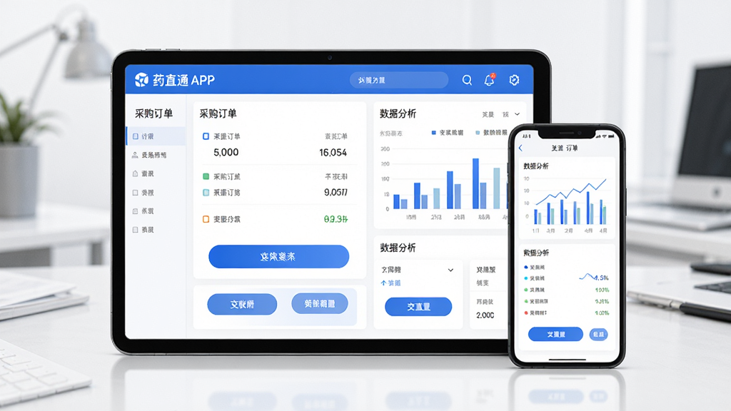 ҩֱͨAPP���׹������棬��������Ϊƽ����Ժ��ֻ����չʾ����Ļ��ʾ�ɹ����������ݷ���ͼ��������Ϊ���ҷ������Ű����룬���Ϊ�Ƽ�����磬ϸ�ڰ���ͼ������ť�����ݿ�Ƭ�����ʸ��壬�ɾ����޶���Ԫ�ء�