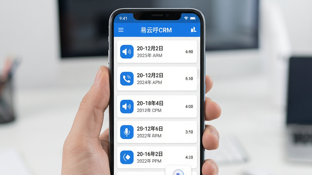 �ֻ���Ļ��ʾ���ƺ�CRMͨ��¼���б����棬����Ϊһ��������׿�ֻ������־��У��Ϸ����������ơ����ƺ�CRM�����м����ж���¼����Ŀ��ÿ����������ʱ�����Ű����룬���������ϸ�ڰ�����ɫ��ɫ��ͼ�ꡢ��ɫ������Ƭ�������������ɾ����޶���Ԫ��
