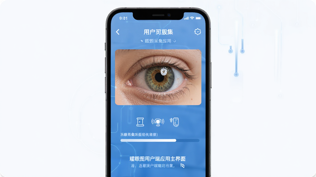 ��ͼ�û���Ӧ�������棬չʾ�۲�ͼ��ɼ�����ҳ�棬����Ϊ�ֻ���Ļ��ʾ�ɼ����裬����Ϊ�ֻ����У��Ű�����������Լҽ�ƿƼ��磬ϸ�ڰ����豸����ͼ�ꡢ�ɼ�����������ܰ��ʾ���֣����ʸ��壬�ɾ����޶���Ԫ��