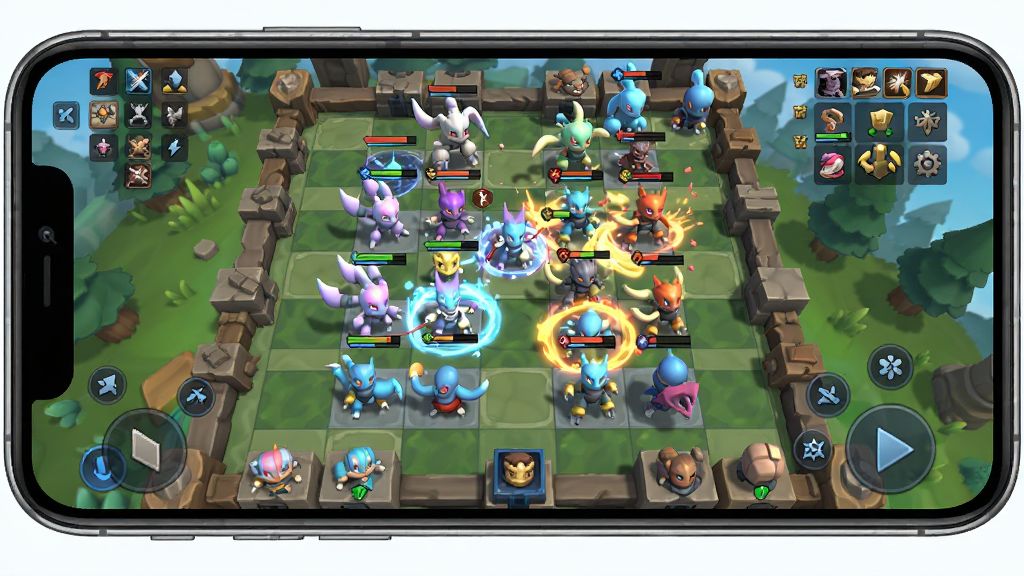 Batomon Showdown ��Ϸ����չʾ������Ϊ�ֻ���Ļ����ʾ������ս������������Ϊ����չʾ��Ϸ���棬�Ű�Ϊ��湹ͼ�����Ϊ3D��ͨ������ϸ�ڰ���������ɫ�����ɫ���������Զ�ս����������Ч�ſᡢUI�������������ʸ��� �ɾ� �޶���Ԫ��