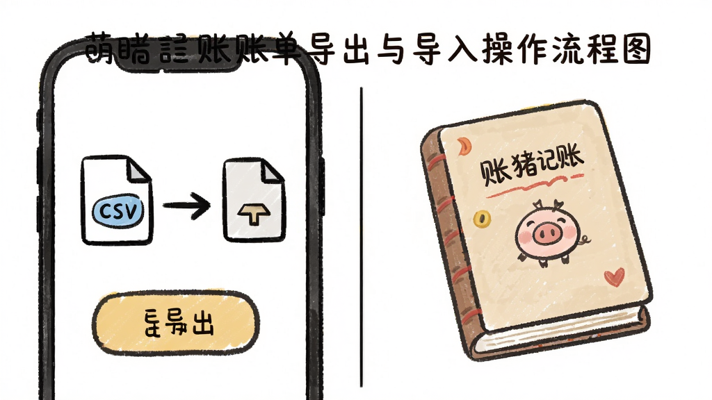 ���������˵������뵼���������ͼ������չʾ�ֻ���Ļ�ϵĵ�����ť���ļ�����ͼ�꣬�������ҷ������Ű��࣬����ֻ�磬ϸ�ڰ���CSV�ļ�ͼ�ꡢ��ͷָʾ���˱����棬�����������ɾ����޶���Ԫ��
