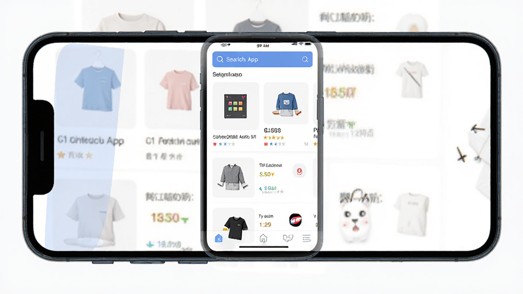 世网街App界面展示图,主体为手机屏幕显示购物首页,布局居中,排版简洁,风格为现代扁平化,细节包括商品列表、搜索栏、底部导航,画质清晰,干净,无多余元素