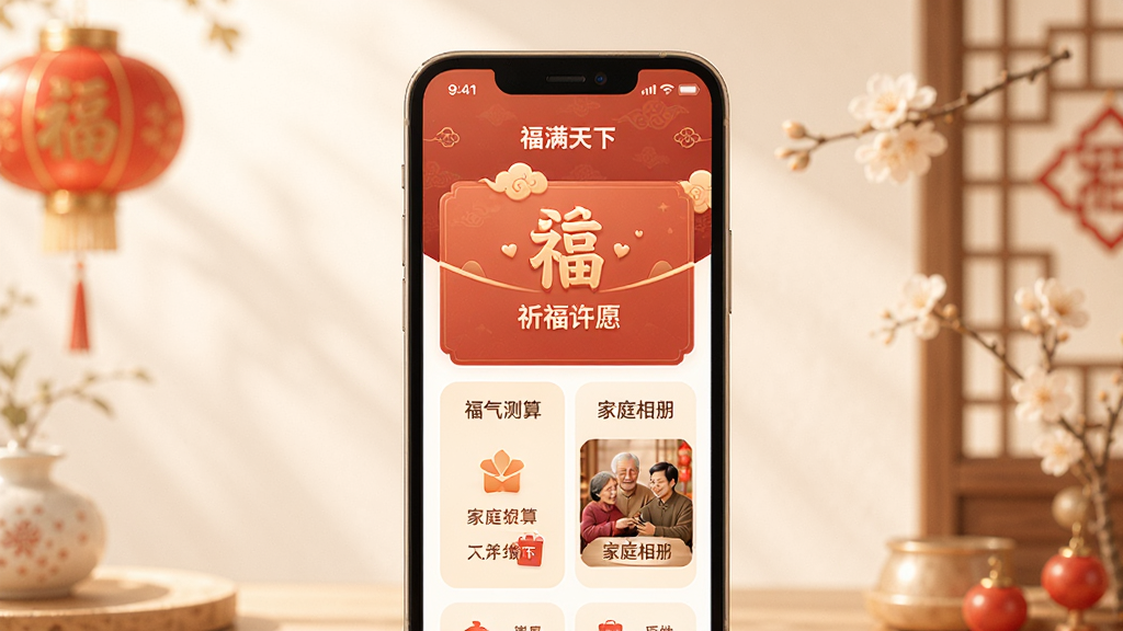 ��������APP������չʾ���ֻ���Ļ����ʾ������Ը���������㡢��ͥ���ȹ���ģ�飬ůɫ���й�����ƣ�����ɾ����࣬��͹��ߣ����廭�ʣ��޶���Ԫ��