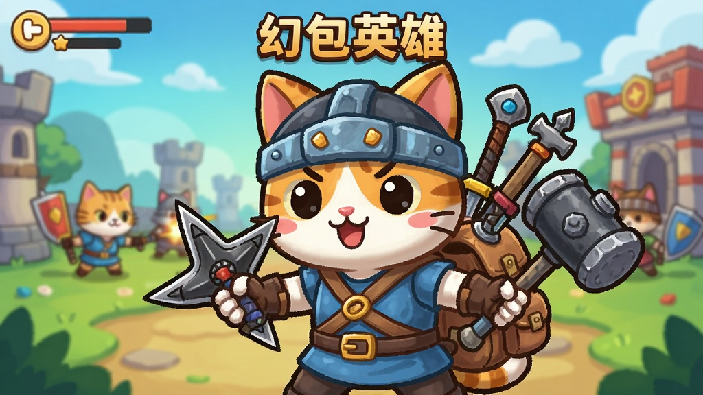 è��Ӣ�ۣ����ĸ����˵�����Ϸ���棬�ɰ�è��սʿ�ֳ����｣�ʹ��ӣ�������װ������������������ɫ�������ս���ؿ�����ͨ��񣬻����������ɾ��޶���Ԫ��