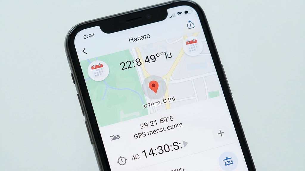 ��Ƭ���Թ���GPS��Ϣ�鿴���棬����Ϊ�ֻ���Ļ��ʾ��ͼ������ʱ����Ϣ�����ַ���չʾ���Ű�ֱ�ۣ������ˬǳɫ��ϸ�ڰ�����γ�����֡�����ͼ�ꡢ��λ��ǣ����ʸ��壬�ɾ����޶���Ԫ��