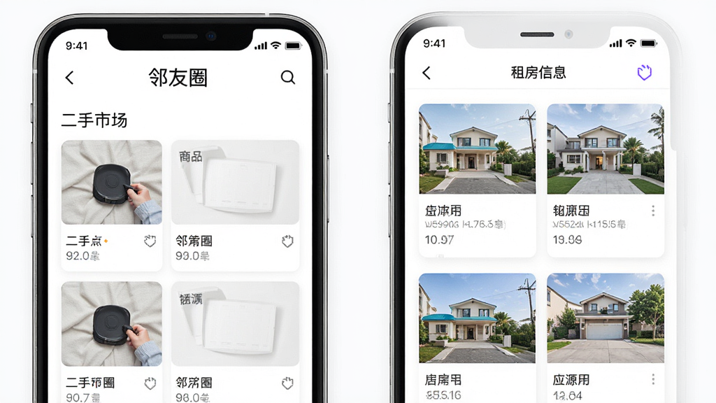 ����ȦӦ���ڶ����г����ⷿ��Ϣҳ�棬�ֻ�����չʾ��Ʒ�б��ͷ�Դ��Ƭ������ִ�����������֡�����Ȧ�����ɾ��޶���Ԫ�أ��߻���