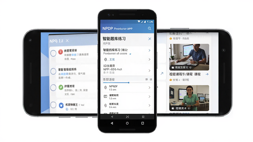 NPDP��Ʒ����APP����չʾ���ֻ���Ļ����ʾ���������ϰҳ������Ƶ�γ��б�������Ϊһ����׿�ֻ������־��У��Ű��࣬���Ϊ�ִ��Ƽ������࣬ϸ�ڰ�����Ŀѡ�������������γ�����ͼ�����������ɾ��޶���Ԫ��