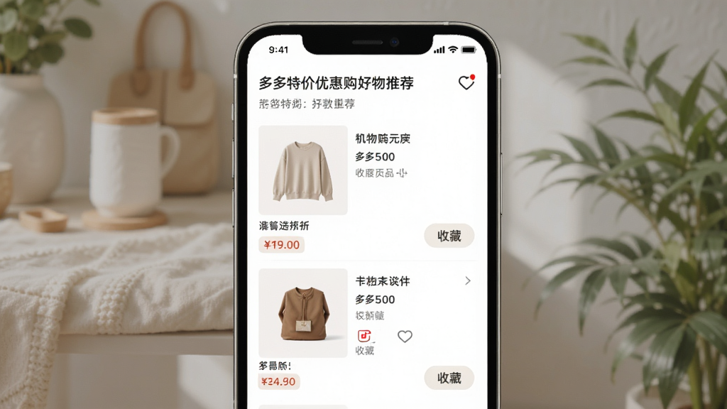 ����ؼ��Żݹ������Ƽ�ҳ�棬�ֻ���Ļչʾ��Ʒ�б�������Ϊ����������Ű�����������Լ���£�ϸ�ڰ�����Ʒͼ���۸��ǩ���ղذ�ť�����ʸ��壬�ɾ����޶���Ԫ��