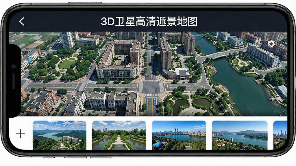 �ֻ���Ļ��ʾ3D���Ǹ���־���ͼӦ�ý��棬���������Ǹ�������Ӱ����־�����Ч�������ֲ������½ṹ���Ϸ�Ϊ�������ơ�3D���Ǹ���־���ͼ�����·�Ϊ����������������������ͼ���ţ����дʵ�Ƽ��У�ϸ�ڰ�����·���������̵ء�ˮ�壬�����������ɾ����޶���Ԫ��