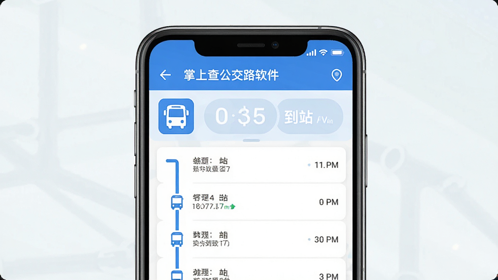 ���ϲ鹫��·����������չʾ������Ϊ�ֻ���Ļ��ʾ������·��ѯ�����ʵʱ��վ��Ϣ������Ϊ����չʾ�ֻ�����ͼ���Ű��࣬���Ϊ��ƽ���Ƽ��磬ϸ�ڰ�����ɫ����ͼ�ꡢ��·�б�����վ����ʱ�����������ɾ��޶���Ԫ��