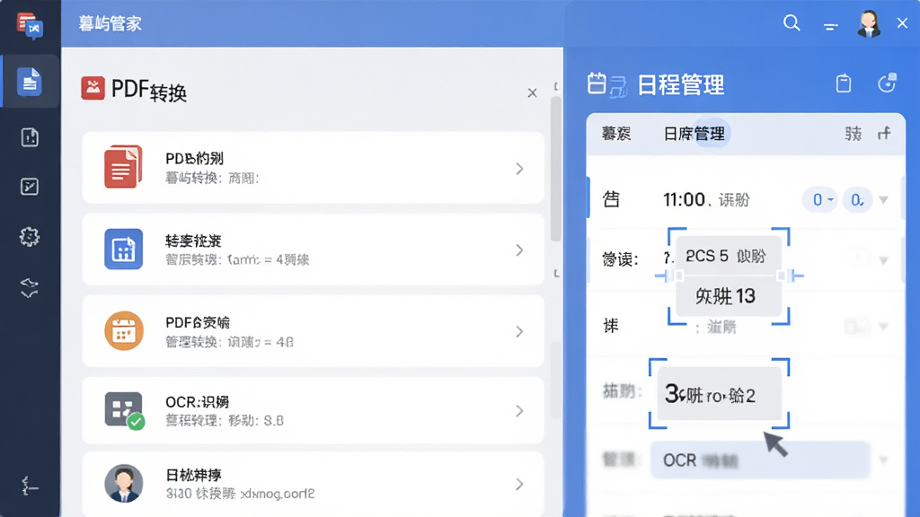 ����Ϊĺ��ܼ�ͨ�������棬����Ϊ���PDFת�������б��Ҳ��ճ̹�����壬�Ű������������Ϊ�ִ��칫�������ƽ����ƣ�ϸ�ڰ����ĵ�ͼ�ꡢ������ǡ�OCRʶ����Ԫ�أ����ʸ���ɾ��޶���Ԫ��