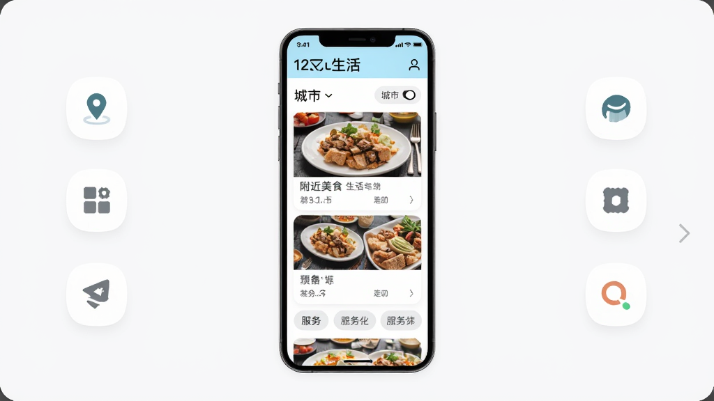 12xue������������չʾ������Ϊ�ֻ���Ļ����ʾ������ʳ����������б�������Ϊ�����ֻ� mockup �����๦��ͼ�꣬�Ű��࣬��������ִ���ϸ�ڰ�����λͼ�ꡢ�����л���ť����ʳ��Ƭ����������ǩ������ɾ����������������ʸ��壬�޶���Ԫ��