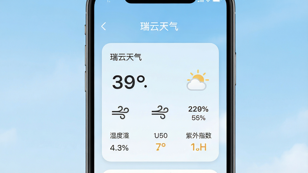 �ֻ���Ļ��ʾ��������Ӧ����ҳ���棬��������������������Ƭ����Ƭ�����������¶����֡�����ͼ�ꡢ�����ͷ��ʪ�Ȱٷֱ���������ָ���������ǵ���ɫ������գ�����ɾ����࣬����ʹ�����ı�ע������������������Ϊ�����ֻ���Ļ������������¼�Լ��ϸ�����������ʸ��壬�޶���Ԫ��