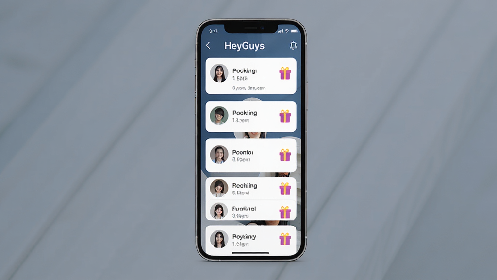 HeyGuys Ӧ�ý���չʾ������Ϊ�ֻ���Ļ��ʾ���������б�������Ϊ����չʾ���Ű����룬���Ϊ�ִ���Լ�Ƽ��磬ϸ�ڰ������俨Ƭ���û�ͷ������ͼ�꣬���������ɾ��޶���Ԫ��