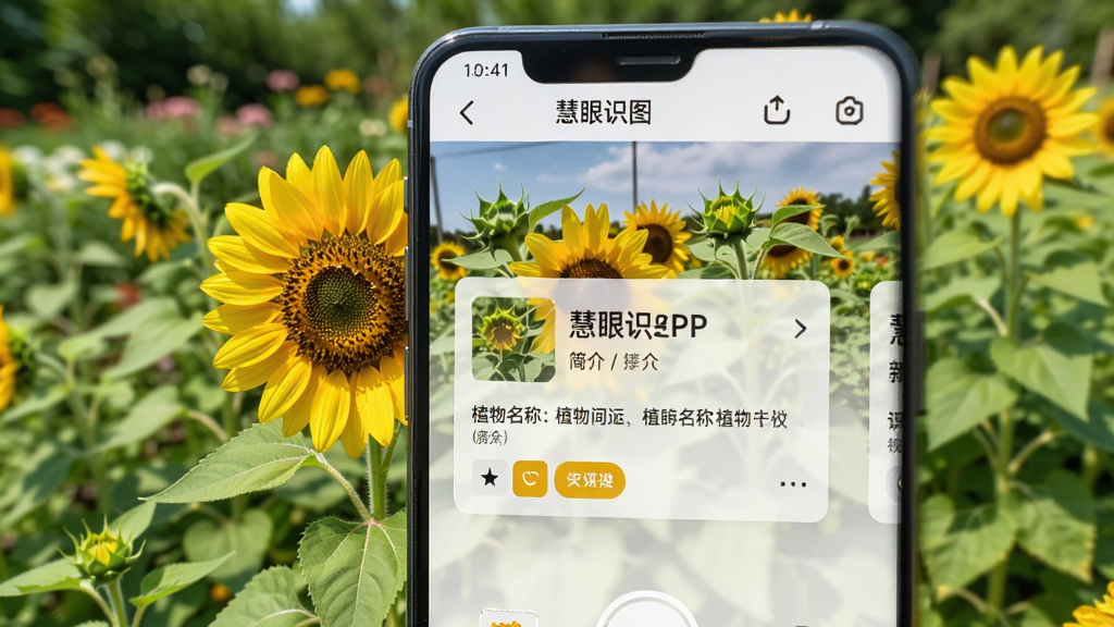 �ֻ���Ļ��ʾ����ʶͼAPP����ʶ��һ���ɫ���տ����������࣬ʶ������Ƭ��ʾֲ�����ƺͼ�飬�����������Ļ�԰���������дʵ�������������ɾ��޶���Ԫ��