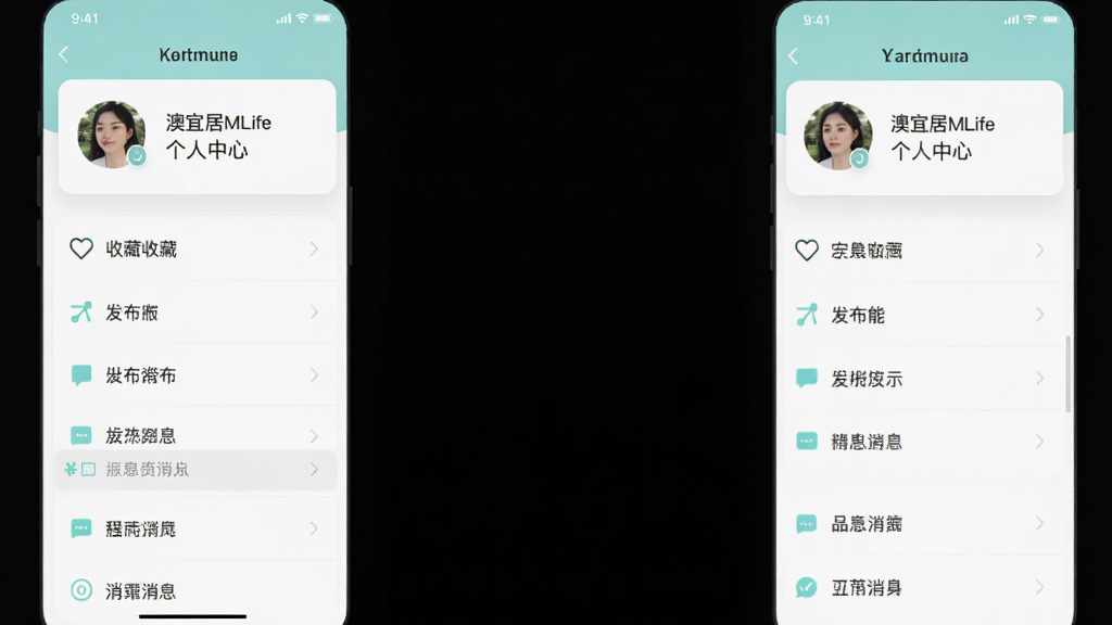 ���˾�MLifeӦ�ø������Ľ��棬����Ϊͷ���빦�ܲ˵��б�������Ϊ����������Ϣ��Ƭ���·�����˵������Ϊ��ˬǳɫ�ƶ�����ƣ�ϸ�ڰ����ղء���������Ϣ��ͼ�꣬�����������ɾ����޶���Ԫ��