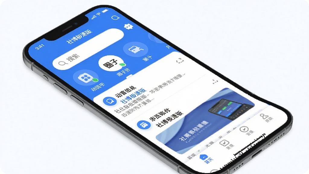 �粩���ٰ��ֻ�����չʾ������Ϊһ�������ֻ���Ļ��ʾ�粩���ٰ�APP��ҳ������Ϊ���½ṹ���Ϸ�Ϊ��������Ȧ����ڣ��в�Ϊ��̬��Ϣ�����·�Ϊ�ײ����������Ű������������Ϊ�ִ���ƽ����ƣ�ϸ�ڰ���ͼ��Բ����ɫ������Ϊ�������ʸ��壬�ɾ����޶���Ԫ��