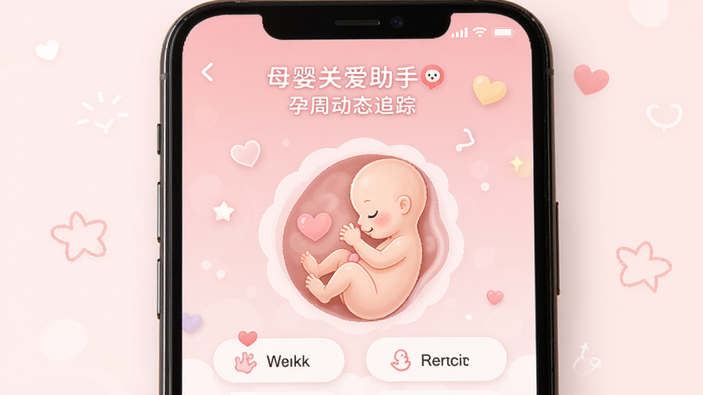 ĸӤ�ذ����� ���ܶ�̬׷�ٽ��棬����Ϊ�ֻ���Ļ��ʾ���ܺ�̥������ͼ������Ϊ���ж��룬�Ű�Ϊ���½ṹ�����Ϊ��ܰ��ͣ�ϸ��Ϊ��ɫϵ���䱳���Ϳɰ�̥���廭�����ʸ��壬�ɾ����޶���Ԫ��