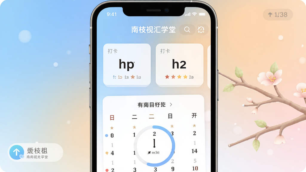 ��֦�ӻ�ѧ��APP���棬����Ϊ�ֻ���Ļչʾ���ʿ�Ƭ������������ּ����У��Ű���ˬ������Լ�ִ���ϸ�ڰ�����ͽ��䱳����Բ�ν����������ʸ���ɾ��޶���Ԫ��