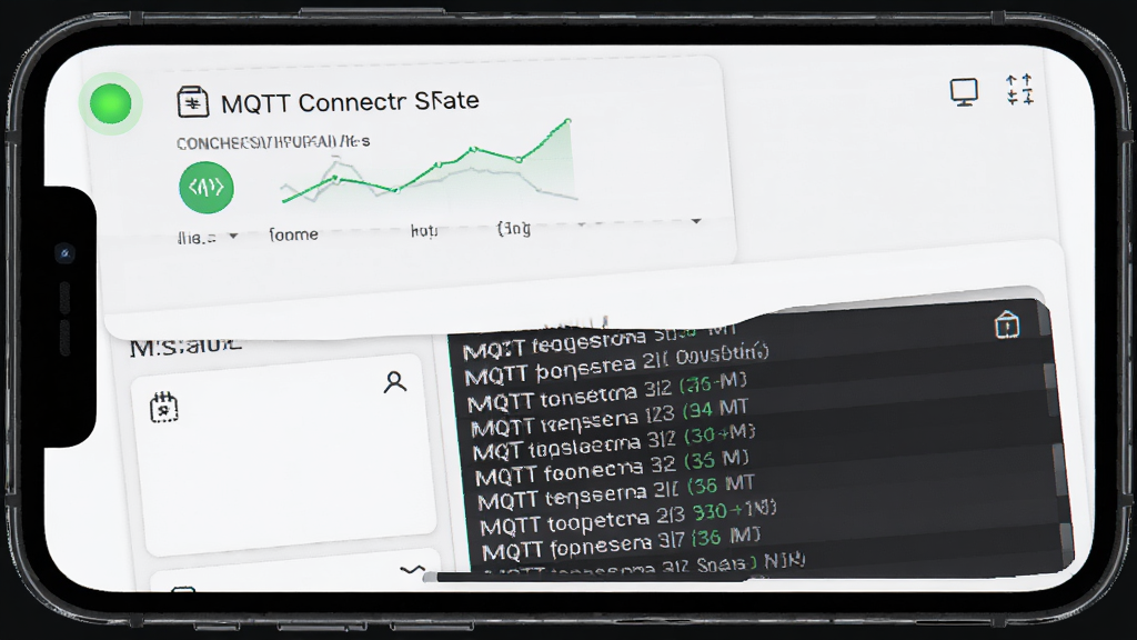 MQTT��������������չʾ������Ϊ�ֻ���Ļ��ʾMQTT����״̬����Ϣ��־�б��������Ϸ�Ϊ�����������·�Ϊ��Ϣ�շ������Ű��������ҷ��������Ƽ���Լ��ϸ�ڰ�����ɫ����ָʾ���������־���֣����������ɾ��޶���Ԫ��