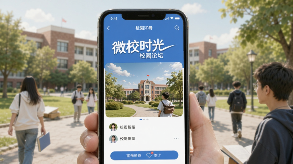 微校时光 校园论坛 手机界面 展示图