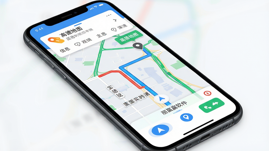 ����Ӯ�����иߵµ�ͼ�������棬����Ϊ�ֻ���Ļ��ʾ·�߹滮��ʵʱ·��������Ϊȫ����ͼ�Ϸ���Ϣ��Ƭ�·�������ť���Ű���ֱ�ۣ����Ϊ�Ƽ��б�ƽ����ƣ�ϸ�ڰ�����ɫ·�߹켣����ɫӵ��·�Ρ���ɫ��ͨ·�Ρ�Ŀ�ĵر�ǣ����ʸ���ɾ��޶���Ԫ��