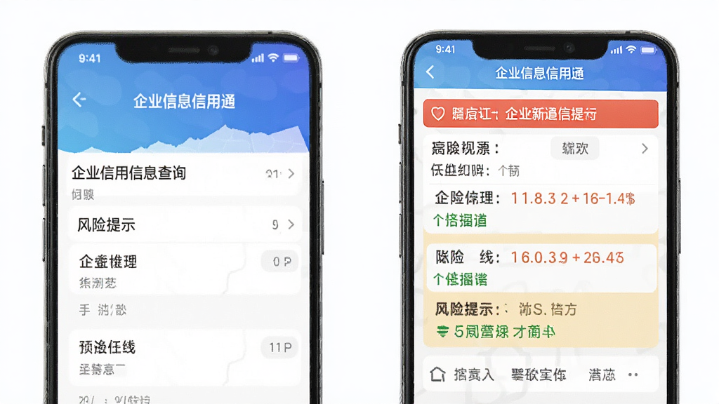 ��ҵ��Ϣ����ͨ �ֻ�APP�����ͼ��չʾ��ҵ������Ϣ��ѯ����������ʾ���ɾ�����UI��ƣ����廭��