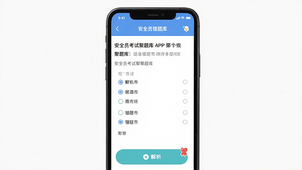 ��ȫԱ���Ծ����APP����չʾ������Ϊ�ֻ���Ļ��ʾˢ��ҳ�棬���־��У��Ű��࣬����ִ���ƽ����ϸ�ڰ�����Ŀ��ѡ�������ť��������ͼ�꣬�����������ɾ����޶���Ԫ��