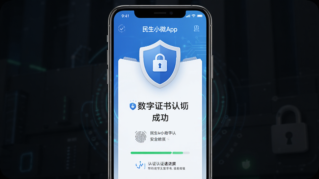 ����С΢App�ֻ�U������֤�鰲ȫ��֤���棬����Ϊ�ֻ���Ļ��ʾ����֤����֤�ɹ�ҳ������ư�ȫͼ�꣬���ֲ��þ��д�ͼ�������˵�����Ű�Գ����أ����Ϊ��ȫ�Ƽ��У�ϸ�ڰ���ָ��ʶ�𡢼���������֤���ȵ�Ԫ�أ����ʸ���ɾ��޶���Ԫ��