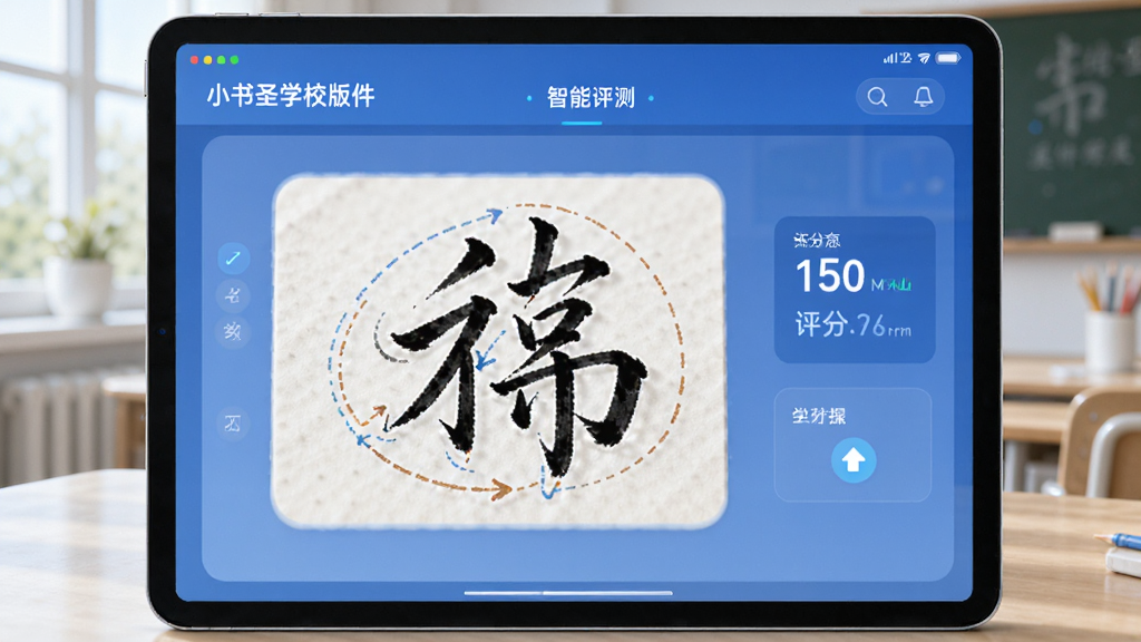 С��ʥѧУ���������棬չʾ�������⹦�ܣ�����Ϊƽ�������Ļ�����־��У��Ű��࣬����ִ������Ƽ��У�ϸ�ڰ���������д�켣���������֣������������ɾ����޶���Ԫ��