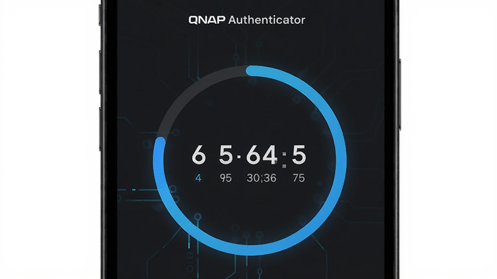 QNAP Authenticator Ӧ���������ͼ��չʾ��̬��֤�뵹��ʱԲ��������Ϊ�ֻ���Ļ�����־��У��Ű��࣬���Ƽ��У�ϸ��������ʾ6λ��������Ȼ������ʸ��壬�ɾ����޶���Ԫ��