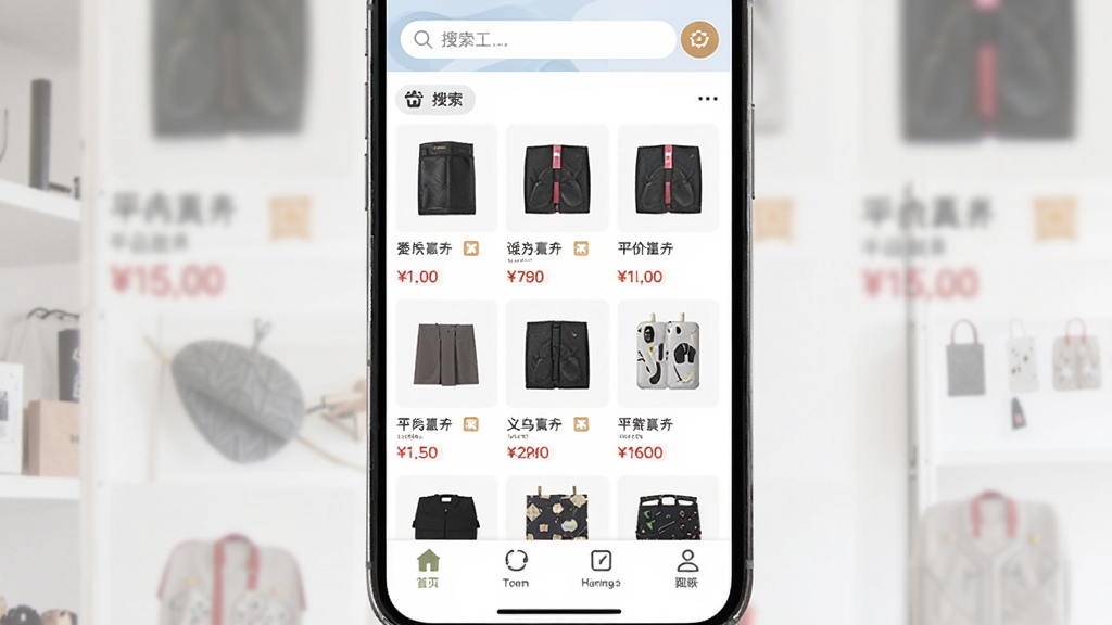 ����ƽ��С��Ʒ����Ӧ����ҳչʾ������Ϊ�ֻ���Ļ����ʾ����ƽ����Ʒ�б�������Ϊ���½ṹ�����������м���Ʒ����ײ����������Ű��������������Ϊ���¼�Լ�ĵ��̽�����ϸ�ڰ�����Ʒ����ͼ�۸��ǩ����ͼ�꣬���ʸ���ɾ��޶���Ԫ��