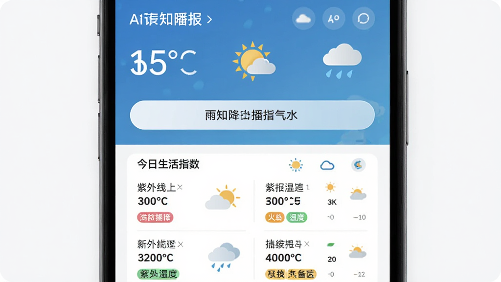 ��֪��ˮ����Ӧ����ҳչʾAI����������ť�ͽ�������ָ����Ƭ������Ϊ�ֻ���Ļ���棬���ֲ������½ṹ���Ϸ�Ϊ��������Ϣ������������ڣ��·�Ϊ������ʪ�ȵ�ָ�������Ű��������룬���Ϊ�ִ���Լ��ƽ����ƣ�ϸ�ڰ����¶����֡�����ͼ�ꡢ��ɫָ����ǩ�����ʸ��壬�ɾ����޶���Ԫ��