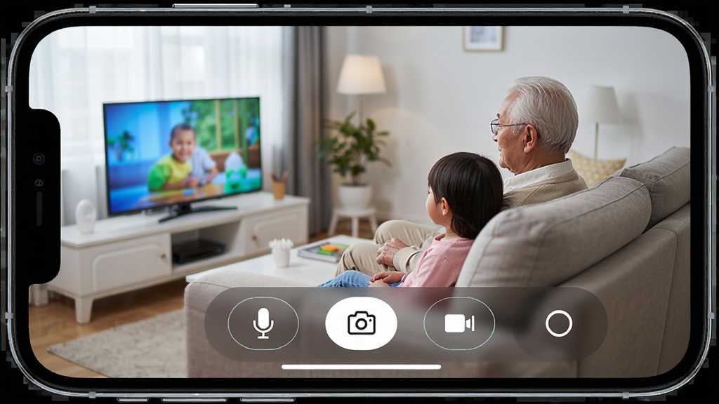360�����App����չʾ���ֻ���Ļ��ʾ��ͥ����ʵʱ��ػ��棬�����������˺�С����ɳ���Ͽ����ӣ�����ײ��жԽ������ա�¼��ť�����岼���������Ƽ���ʮ�㣬������ִ���ϸ�ڷḻ�����ʸ��壬�ɾ��޶���Ԫ��