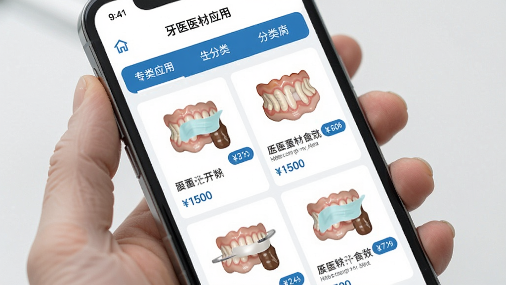 ��ҽ��Ӧ�ý���չʾ���ֻ���Ļ����ʾ���ƺĲ���Ʒ�б�������ɫ��������ɫ����ɫ���������������רҵҽ�Ƶ��̣�ϸ�ڰ�����ƷͼƬ���۸��ǩ�����ർ���������������ɾ����޶���Ԫ��