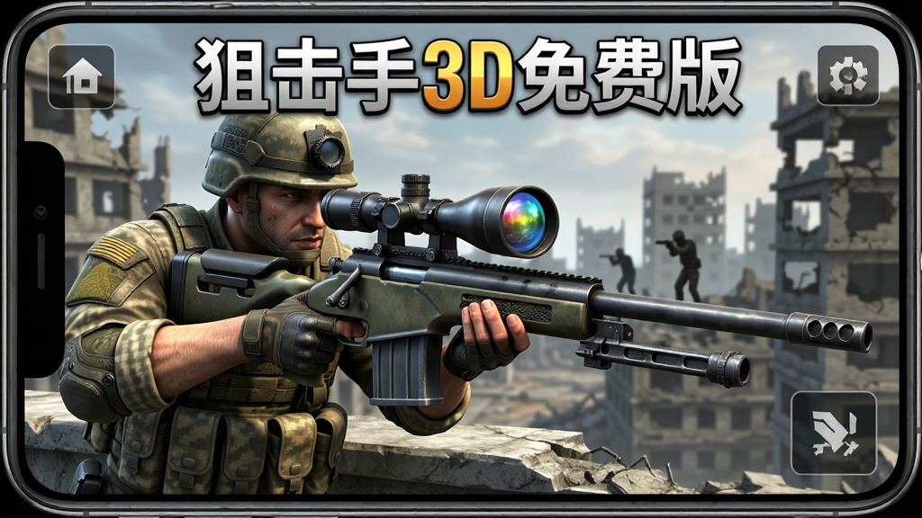 �ѻ���3D��Ѱ���Ϸ�����棬����Ϊ�ֳ־ѻ���ǹ�Ľ�ɫվ�ڳ��з���ߴ�������Ϊ����ֻ���Ļ�������Ű�������ʾ��Ϸ���ơ��ѻ���3D��Ѱ桱�����Ϊдʵ3D���·磬ϸ�ڰ�����׼�����⡢Զ�����������������������ʸ��壬�ɾ����޶���Ԫ��