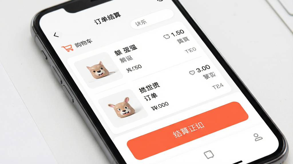 ���ֹ�APP���ﳵ�붩������ҳ�棬�ֻ�����չʾ�������ˬ�����ﳵ��Ʒ�б����������㰴ť��Ŀ���ִ����̷�񣬻����������ɾ����޶���Ԫ��