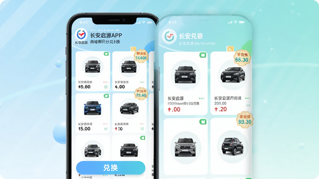 ������ԴAPP�̳ǻ��ֶһ�ҳ�棬����Ϊ�ֻ���Ļչʾ��Ʒ��������ֱ�ǩ������Ϊ�����ٲ����Ű棬����������죬ϸ�ڰ���Ʒ��Logo��һ���ť�����ʸ���ɾ��޶���Ԫ�ء�