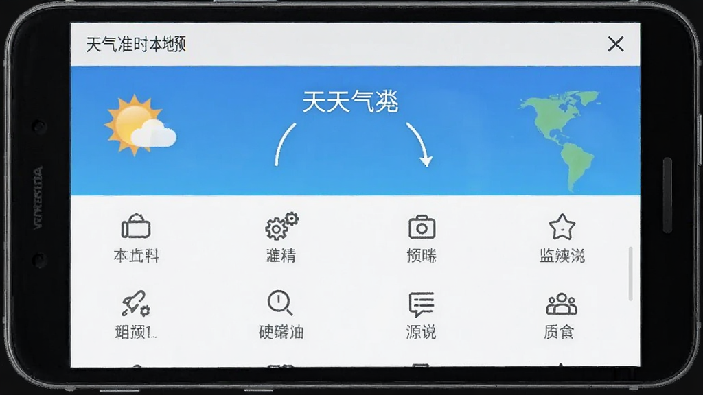 天气准时本地预报 安卓版 功能界面