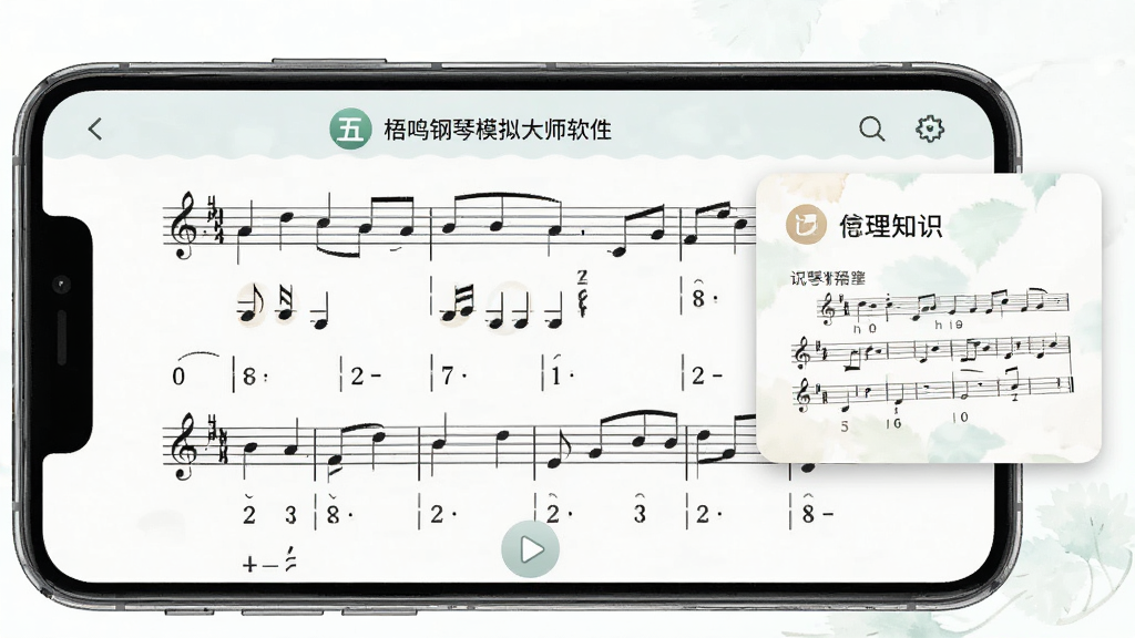 ��������ģ���ʦ�����ڵ����ײ��Ľ��棬�ֻ���Ļ����ʾ�����׺ͼ��׶��գ��Ա�������֪ʶС��Ƭ���������������µ��ţ��������룬ϸ�ڰ�������ͼ��Ͳ��Ű�ť�������������ɾ��޶���Ԫ��