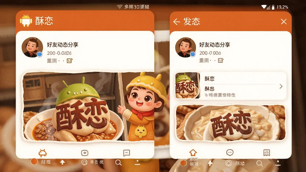 酥恋 安卓版 好友动态分享界面