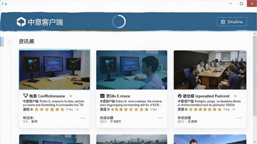 中意客户端 软件界面 首页 资讯 展示 图
